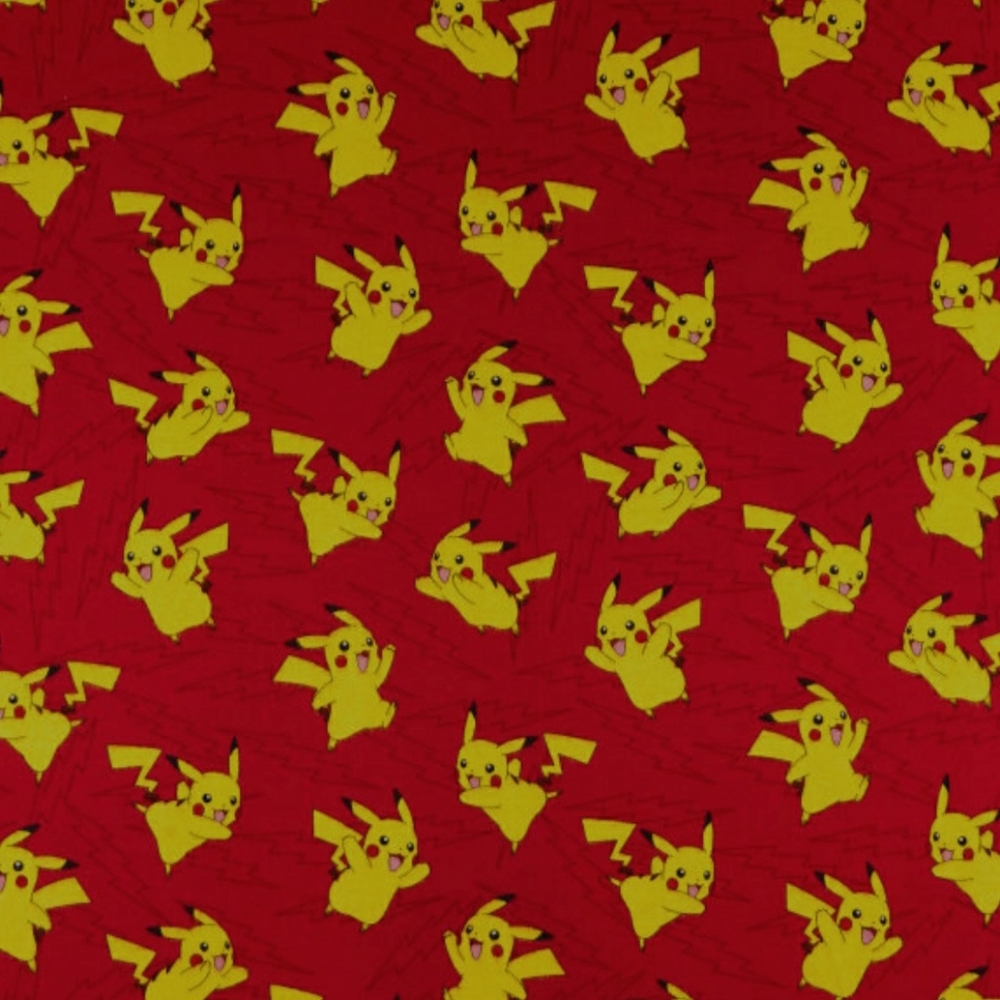 Pikachu half yard fabric